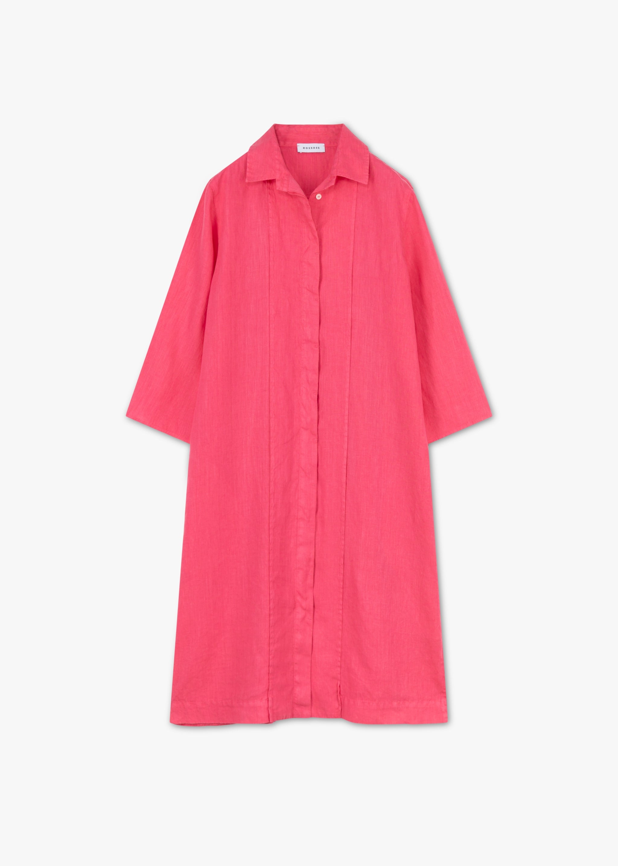 Pink linen midi dress by Rosso35 Dantendorfer Pink linen midi dress by Rosso35 Dantendorfer