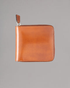 Leather Square Zip Wallet