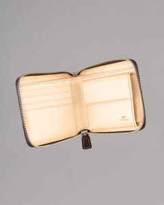 Leather Square Zip Wallet