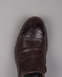 Alberto Fasciani Herren Schuh Slip on aus Glattleder in dunkel braun mit Ledersohle